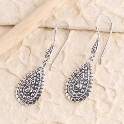 Alternate image for Sterling Silver Water Droplet Dangle Earrings Fog Tears