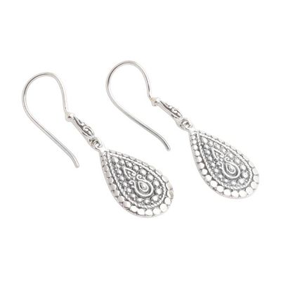Alternate image for Sterling Silver Water Droplet Dangle Earrings Fog Tears