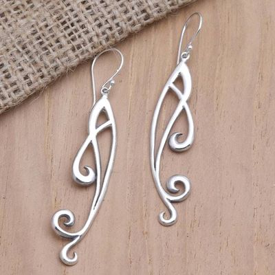 Primary image for Music-Themed Sterling Silver Dangle Earrings Musical Gift
