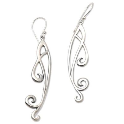 Alternate image for Music-Themed Sterling Silver Dangle Earrings Musical Gift