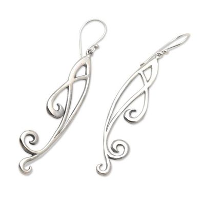 Alternate image for Music-Themed Sterling Silver Dangle Earrings Musical Gift