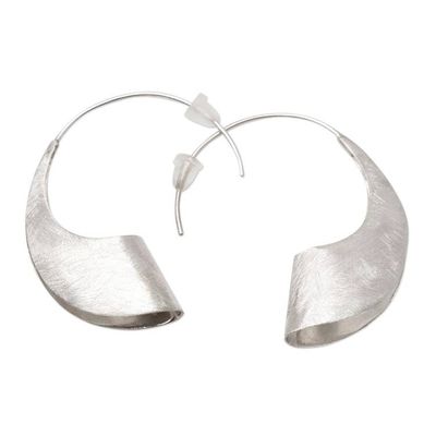 Alternate image for Balinese Sterling Silver Drop Earrings Windswept Beach