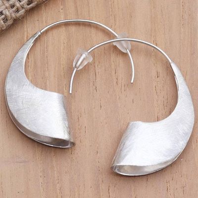 Alternate image for Balinese Sterling Silver Drop Earrings Windswept Beach