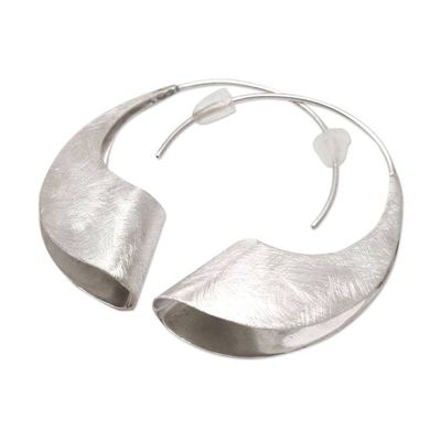 Alternate image for Balinese Sterling Silver Drop Earrings Windswept Beach
