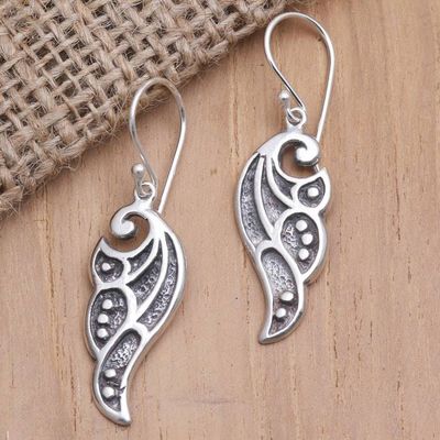 Primary image for Artisan Crafted Sterling Silver Dangle Earrings Angel Woman