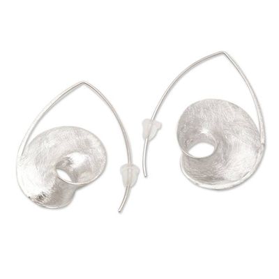 Alternate image for Hand Made Sterling Silver Drop Earrings Candy Cone