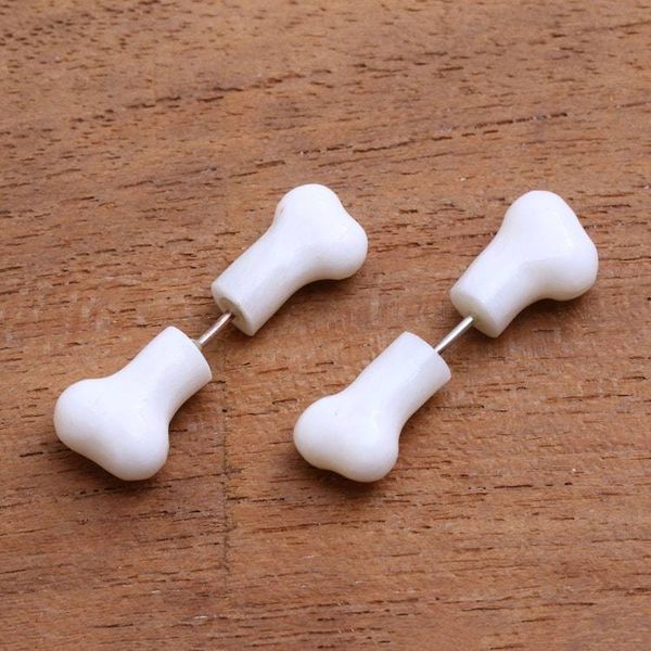 Alternate image for Hand-Carved Bone Stud Earrings from Bali Magic Bones
