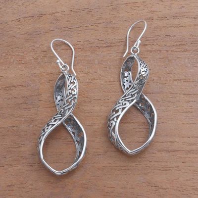 Alternate image for Twisting Sterling Silver Dangle Earrings from Bali Beauty in Excellence