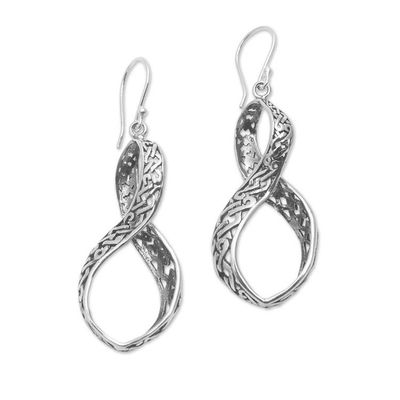 Alternate image for Twisting Sterling Silver Dangle Earrings from Bali Beauty in Excellence
