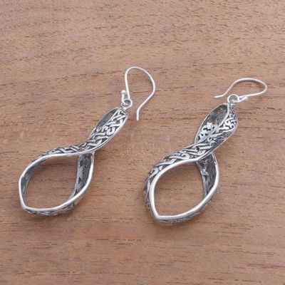 Alternate image for Twisting Sterling Silver Dangle Earrings from Bali Beauty in Excellence