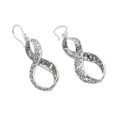 Alternate image for Twisting Sterling Silver Dangle Earrings from Bali Beauty in Excellence