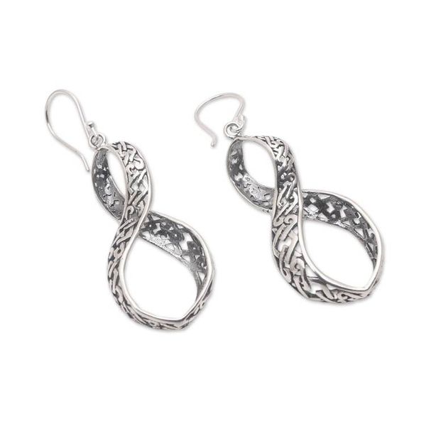 Alternate image for Twisting Sterling Silver Dangle Earrings from Bali Beauty in Excellence