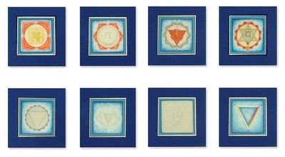 Alternate image for Tantric paintings Set of 8 Eight Chakras