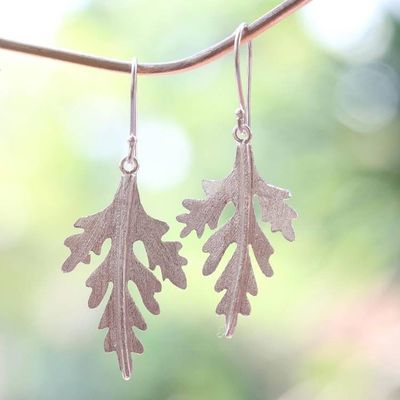 Primary image for Handcrafted Silver 925 Cypress Leaf Earrings from Bali Cypress Leaf