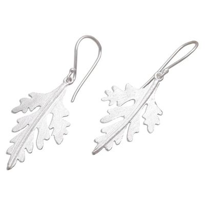 Alternate image for Handcrafted Silver 925 Cypress Leaf Earrings from Bali Cypress Leaf