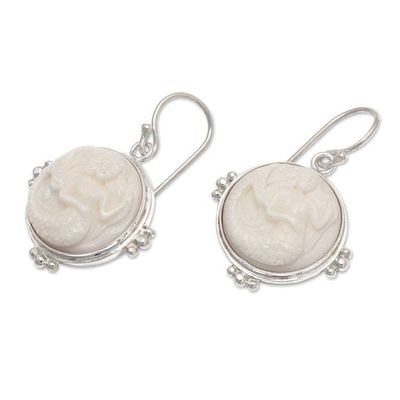 Alternate image for Polished Mermaid-Themed Sterling Silver Dangle Earrings Beautiful Mermaid