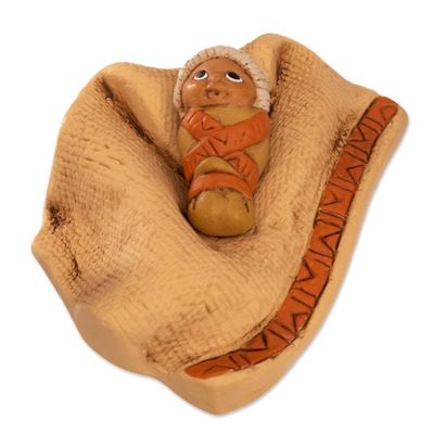 Alternate image for Andean-Themed Painted 7-Piece Ceramic Nativity Scene Set Miracle in Ayacucho