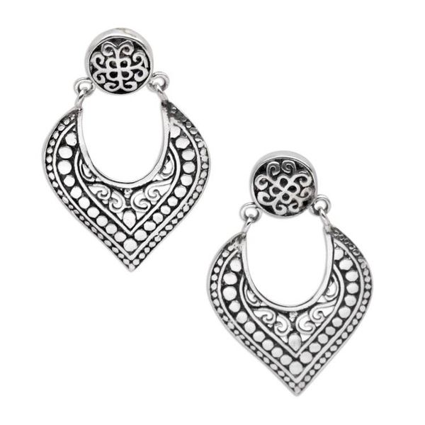 Alternate image for Handmade in Bali 925 Sterling Silver Dangle Earrings Royal Essence