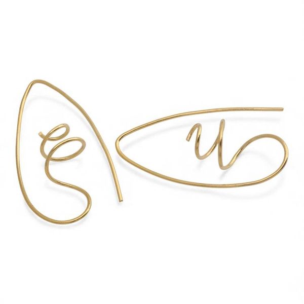 Alternate image for 18k Gold-Plated Half-Hoop Earrings in a High Polish Finish Victorious Flow