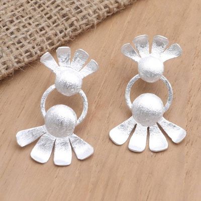 Primary image for Handmade Sterling Silver Drop Earrings Mindful
