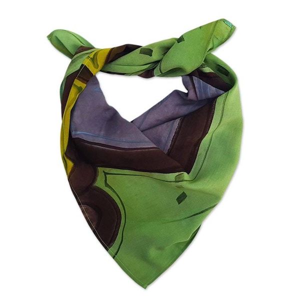 Alternate image for Hand Painted Rayon Bandana Soleil