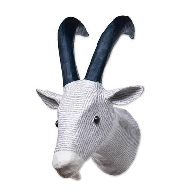 Primary image for Artisan Crafted Papier Mache Antelope Wall Sculpture Viviane