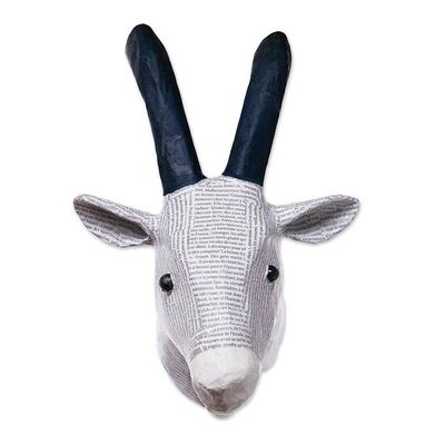 Alternate image for Artisan Crafted Papier Mache Antelope Wall Sculpture Viviane