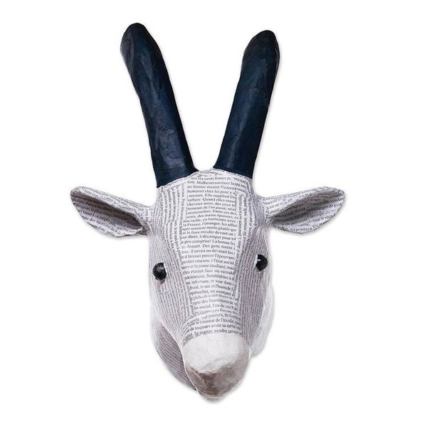 Alternate image for Artisan Crafted Papier Mache Antelope Wall Sculpture Viviane