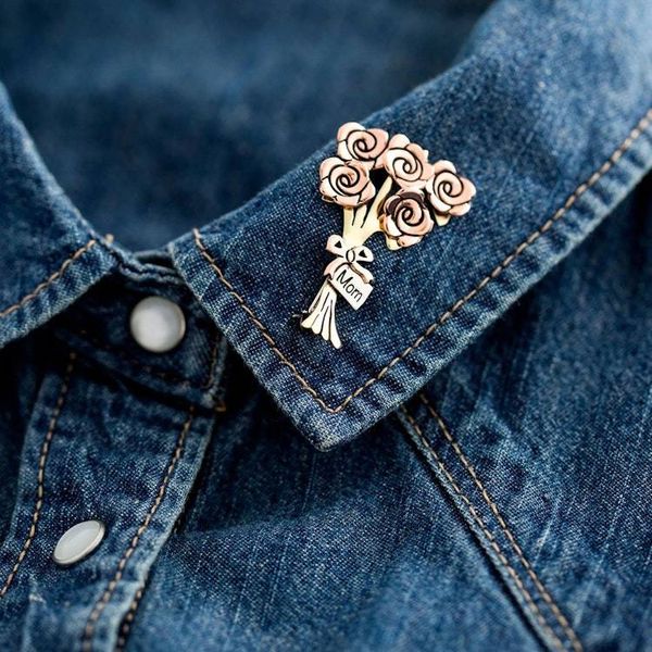 Alternate image for Floral Blooming Roses Brooch Pin for Mom Blooming Roses