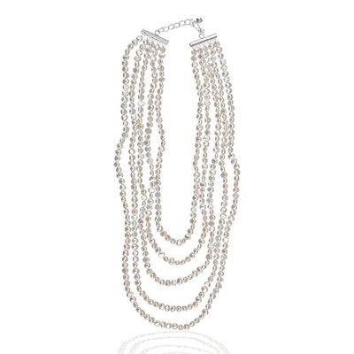 Alternate image for Statement Necklace with Five Strands of Cultured Pearls Cascading Flair