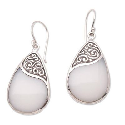 Primary image for Drop-Shaped Sterling Silver and Resin Dangle Earrings Cloud Drops