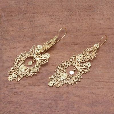 Alternate image for 18k Gold Plated Sterling Silver Dangle Earrings from Bali Majestic Parade