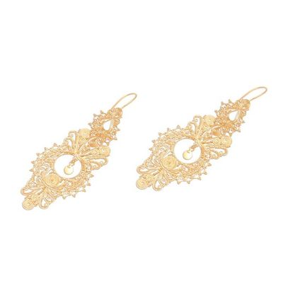 Alternate image for 18k Gold Plated Sterling Silver Dangle Earrings from Bali Majestic Parade