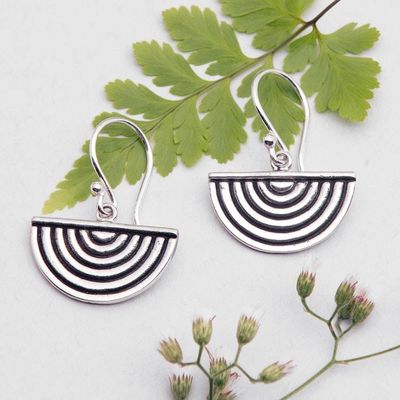 Primary image for Polished Rainbow-Themed Sterling Silver Dangle Earrings Rainbows Memory