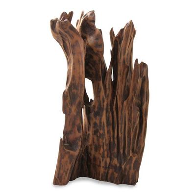 Alternate image for Reclaimed Wood Art Hand Carved Abstract Sculpture Natures Delight