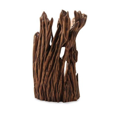 Alternate image for Reclaimed Wood Art Hand Carved Abstract Sculpture Natures Delight