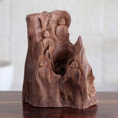 Alternate image for Original Signed Sculpture of Reclaimed Wood from the Forest Oath of Friendship