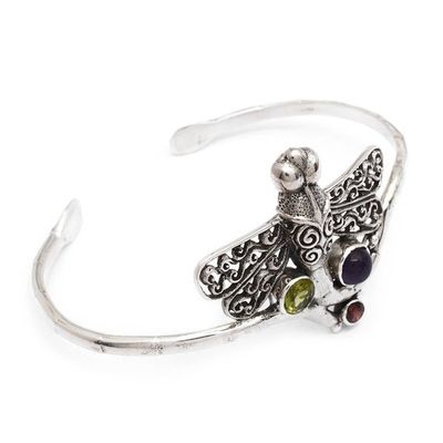 Alternate image for Balinese Dragonfly Cuff Bracelet Diaphanous Dragonfly