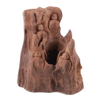 Alternate image for Original Signed Sculpture of Reclaimed Wood from the Forest Oath of Friendship