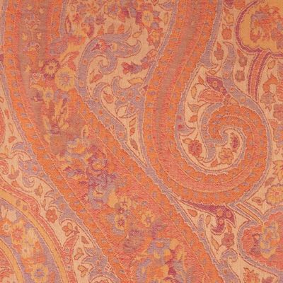 Alternate image for Orange and Beige Spring-Inspired 100 Modal Shawl from India Paisley Philharmonics