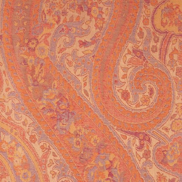 Alternate image for Orange and Beige Spring-Inspired 100 Modal Shawl from India Paisley Philharmonics