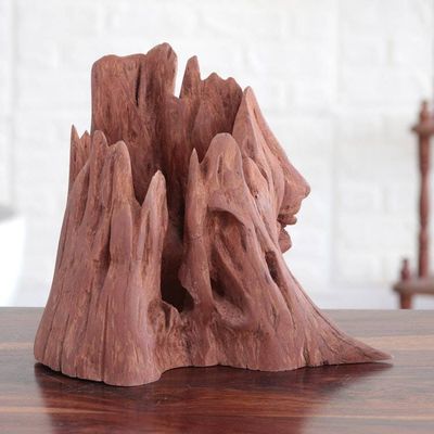 Alternate image for Abstract One of a Kind Sculpture of Reclaimed Wood The Power of Nature