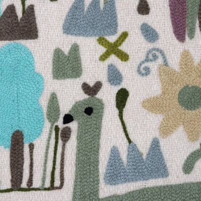 Alternate image for Chain-Stitched Wool and Cotton Wall Hanging Together Again