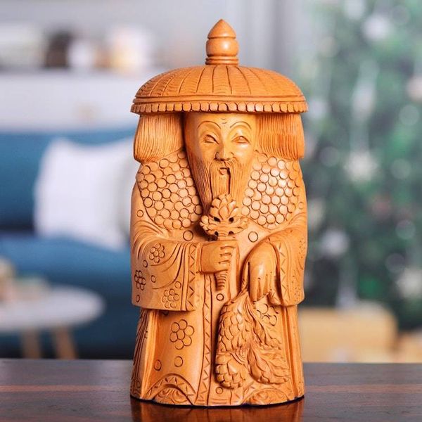 Alternate image for Hand-Carved Kadam Wood Master of Growth Sculpture Life and Growth