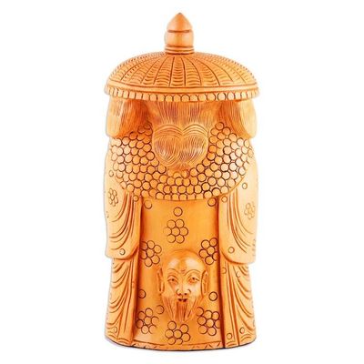 Alternate image for Hand-Carved Kadam Wood Master of Growth Sculpture Life and Growth