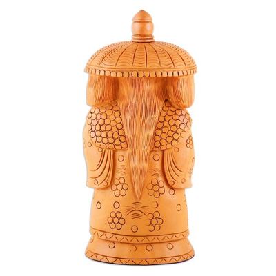 Alternate image for Hand-Carved Kadam Wood Master of Longevity Sculpture Longevity and Health