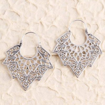 Primary image for Sterling Silver Oxidized Hoop Earrings Dissent