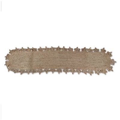 Alternate image for Indian Handcrafted Jute Table Runner with Braided Pattern Delightful Lines