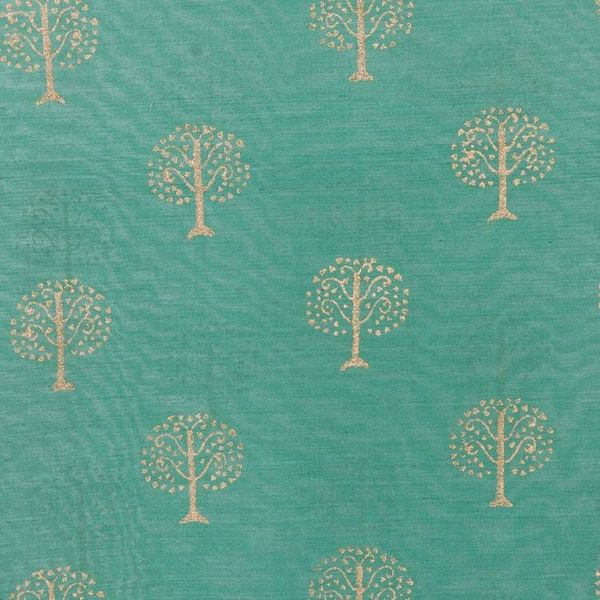 Alternate image for Block-Printed Cotton and Silk Shawl Kingdom Come