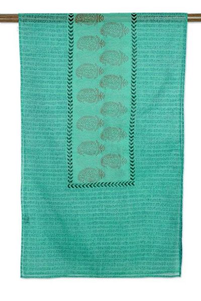 Alternate image for Cotton and silk shawl Story in Paisley